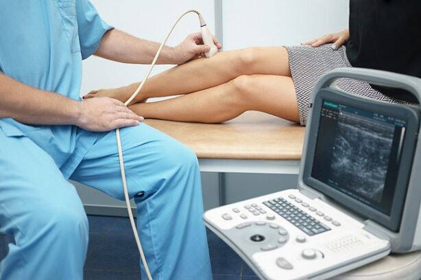 Jalgade retikulaarsete veenilaiendite avastamise diagnostika ultraheli abil